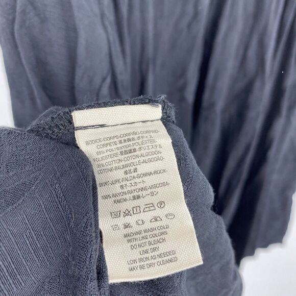 Free People Dress Size Small Women Black Fiesta Crochet Mini Sleeveless Boho - Picture 7 of 7